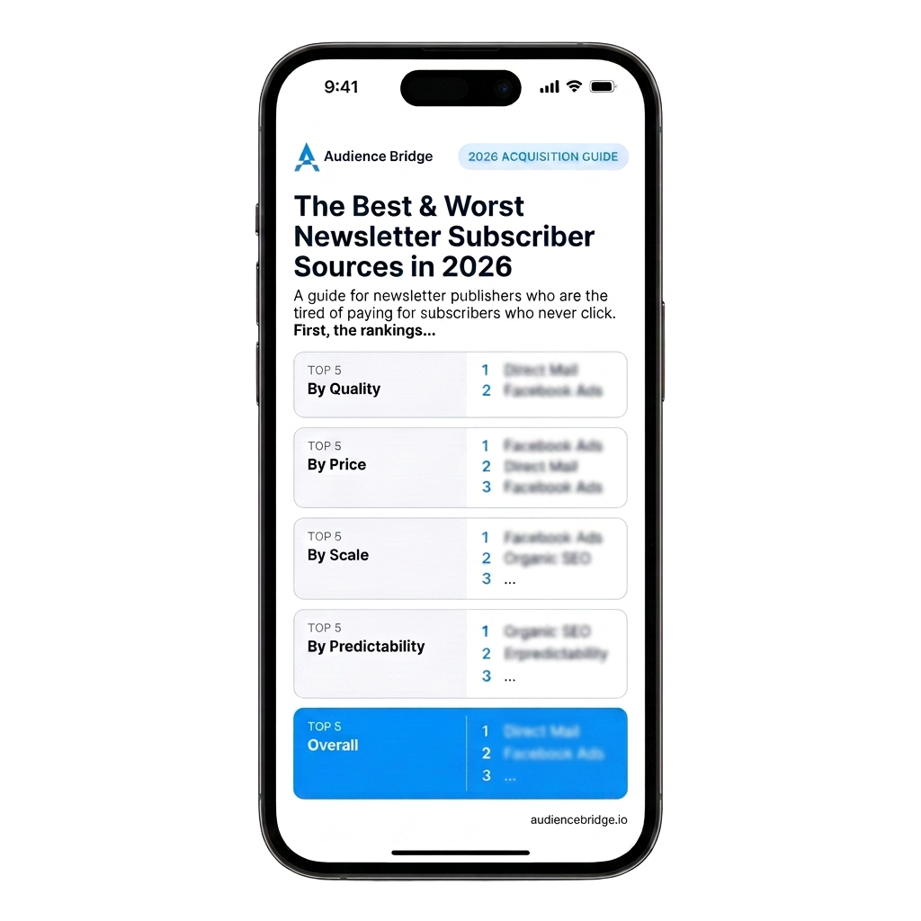 The Best & Worst Subscriber Sources in 2026 preview